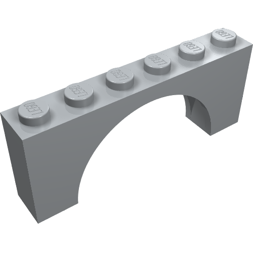 Arch 1 x 6 x 2 - Medium Thick Top without Reinforced Underside