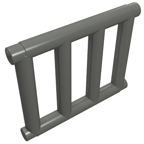 Bar 1 x 4 x 3 Grille with End Protrusions