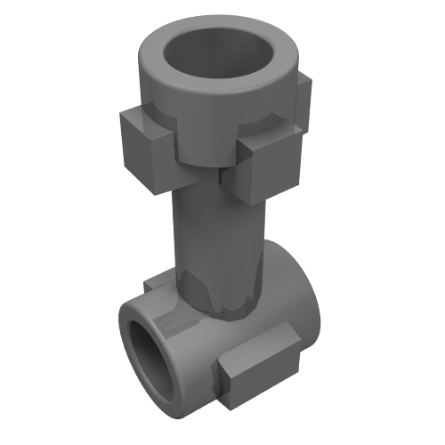 Bar 1L with Top Stud and 2 Side Studs (Connector Perpendicular)