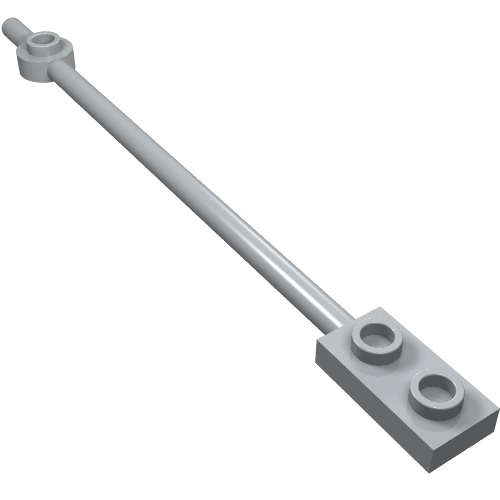 Bar 12L with 1 x 2 Plate End Hollow Studs and 1 x 1 Round Plate End